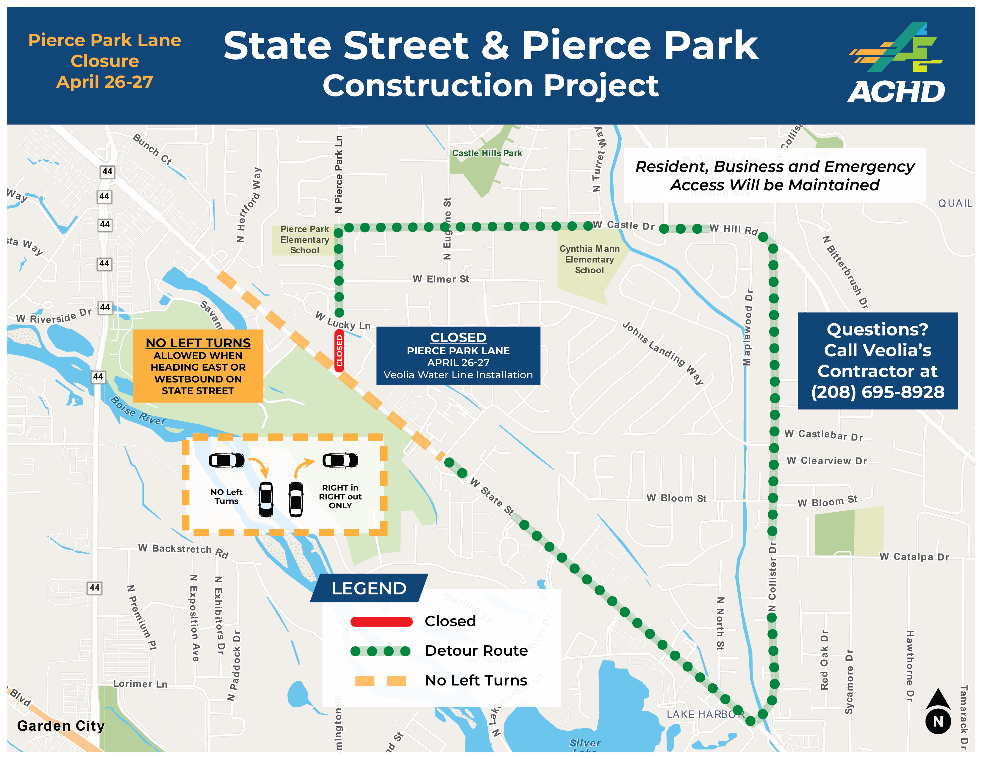State Street and Pierce Park Lane Intersection | ACHD Engage